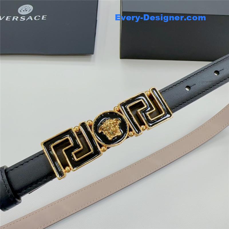 Versace reversible original calfskin nubuck bottom belt