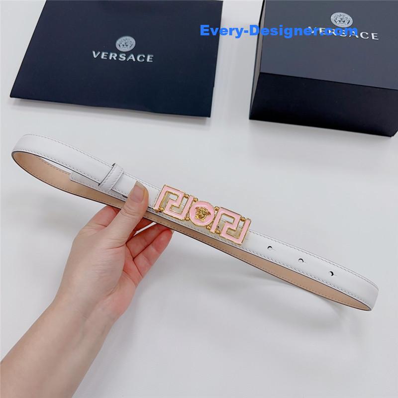 Versace reversible original calfskin nubuck bottom belt