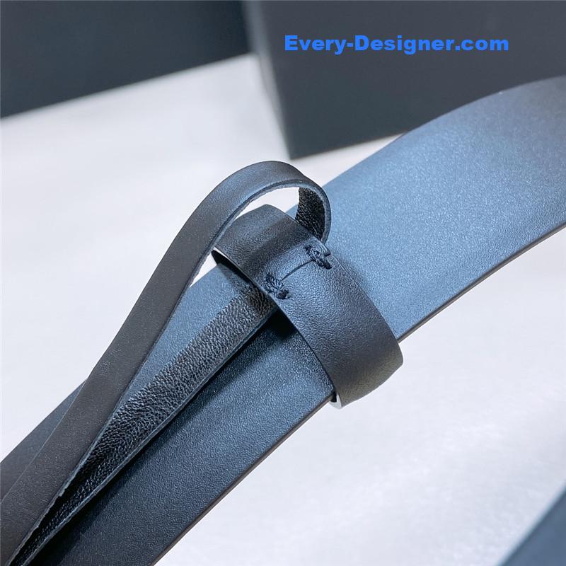 Ch**el black and white enamel double c logo belt