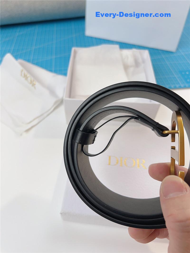 D10r D10rquake black calfskin leather belt