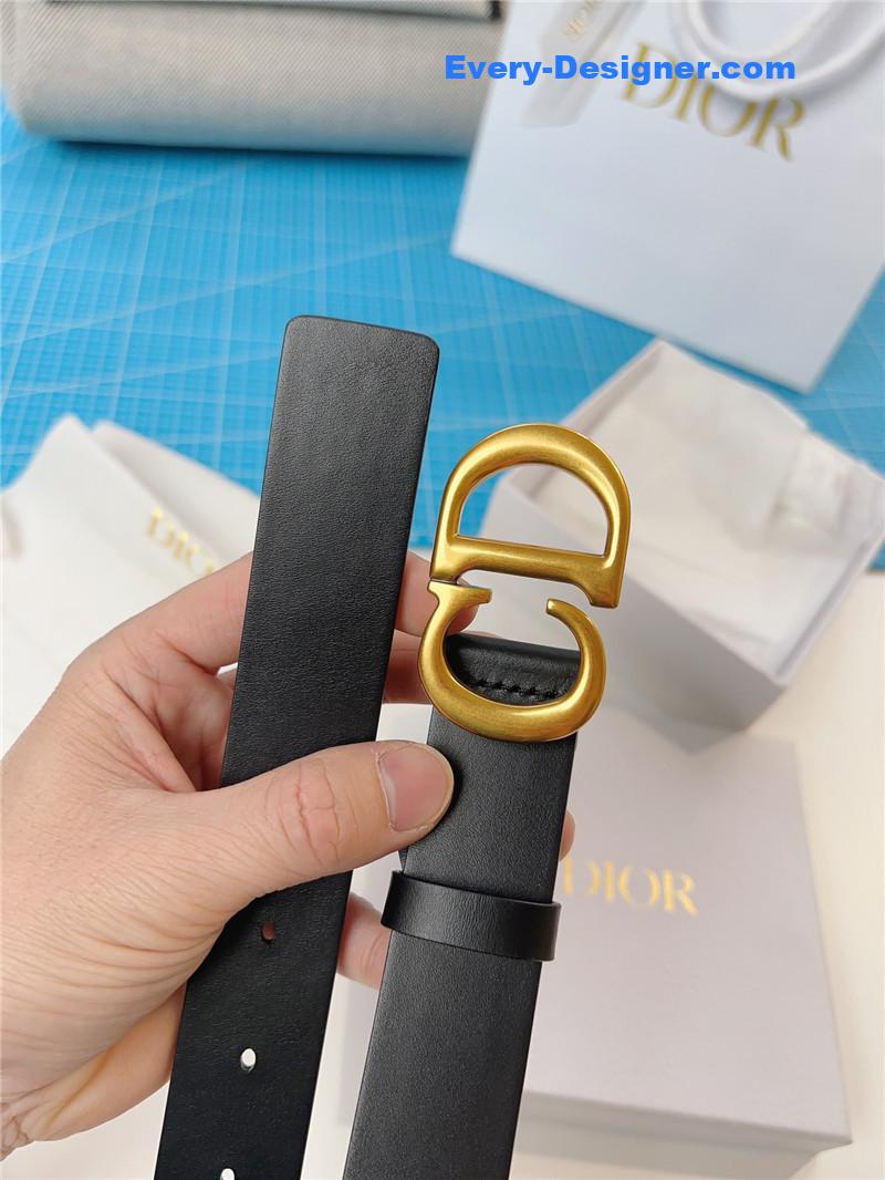 D10r width 3.0cm black calfskin belt