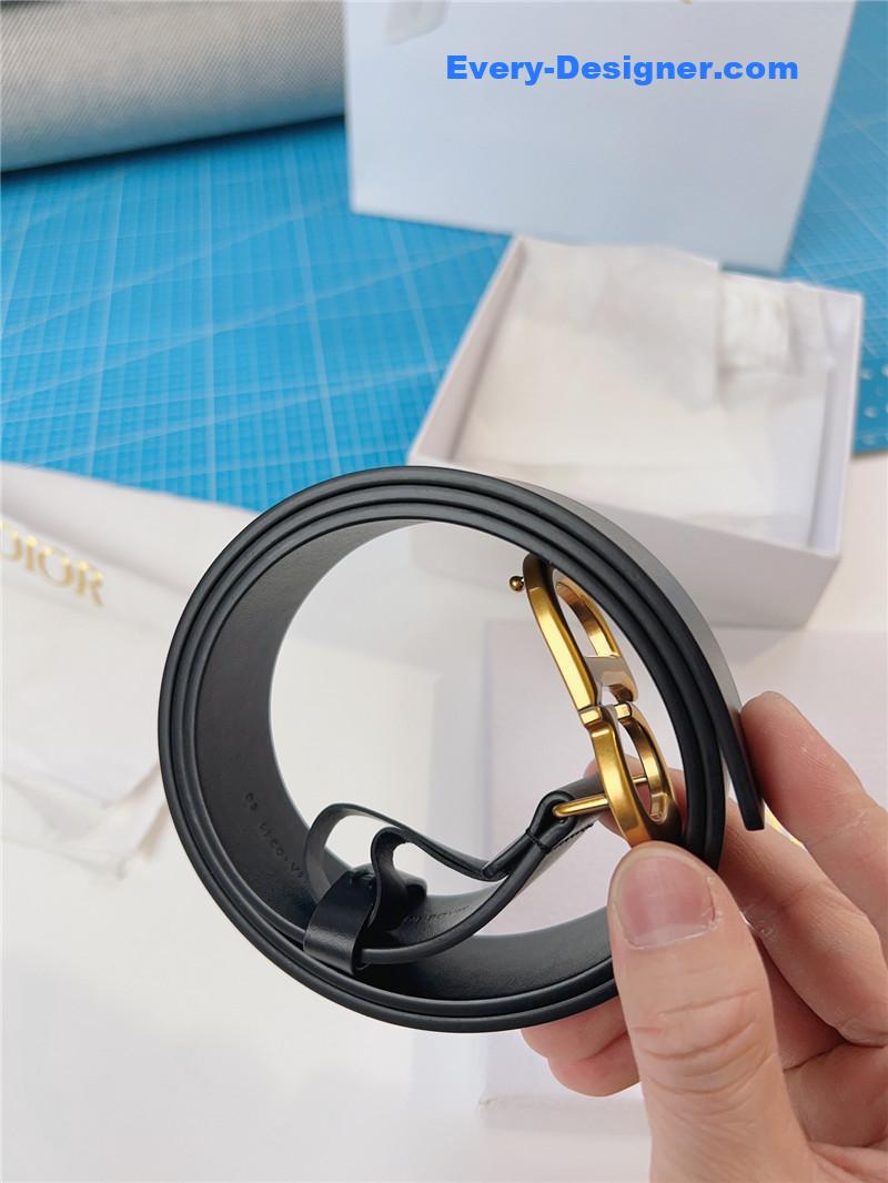 D10r width 3.0cm black calfskin belt