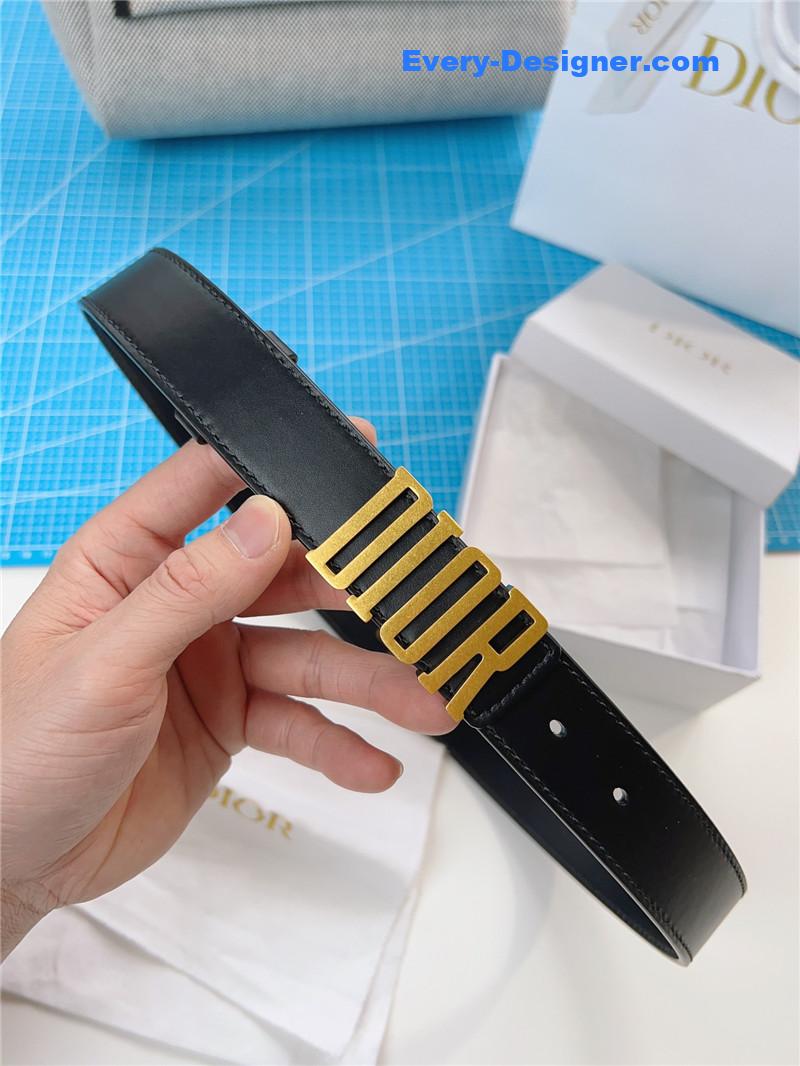 D10r D10rquake black calfskin leather belt