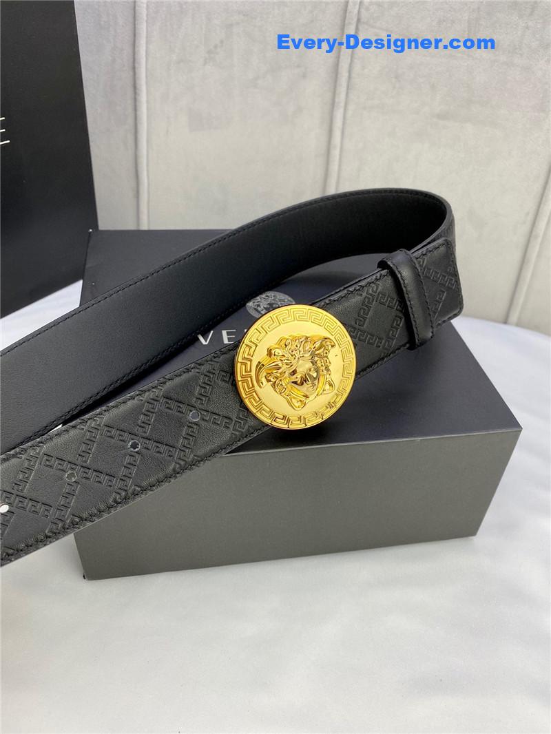 Versace belt in classic greek leather