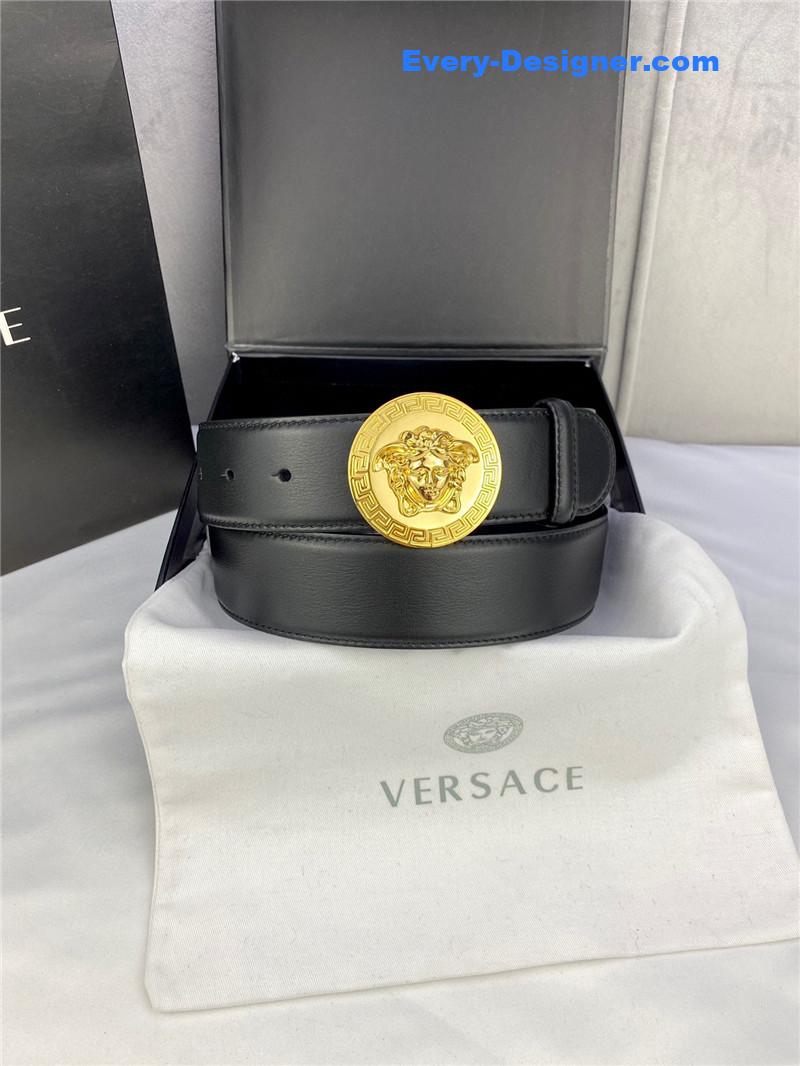 Versace belt in classic greek leather