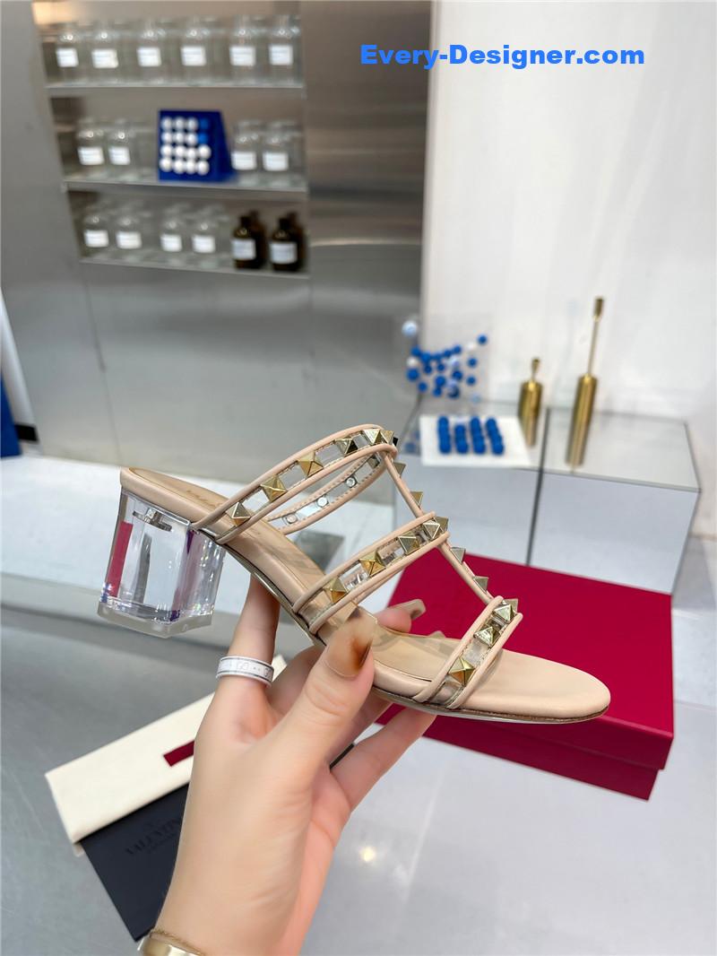 Va1e*ntin0 new transparent heel classic sandals