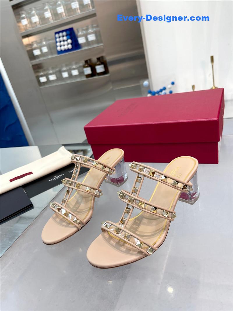 Va1e*ntin0 new transparent heel classic sandals