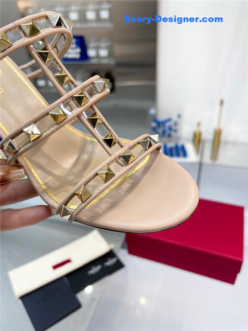 Va1e*ntin0 new transparent heel classic sandals
