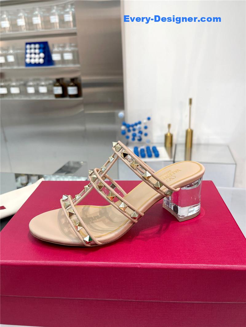 Va1e*ntin0 new transparent heel classic sandals