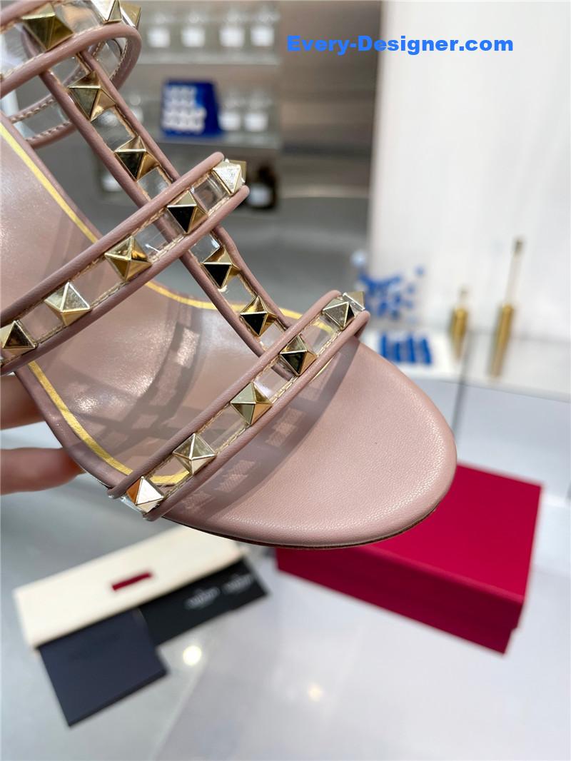 Va1e*ntin0 new transparent heel classic sandals