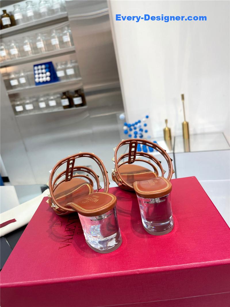 Va1e*ntin0 new transparent heel classic sandals