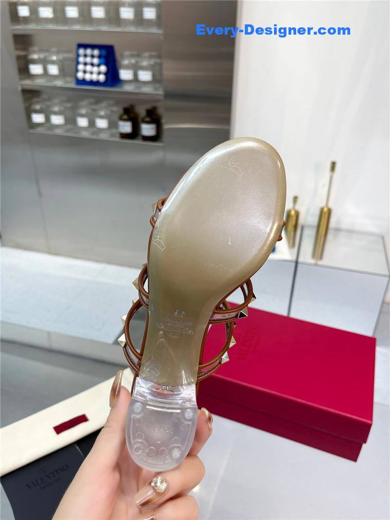 Va1e*ntin0 new transparent heel classic sandals