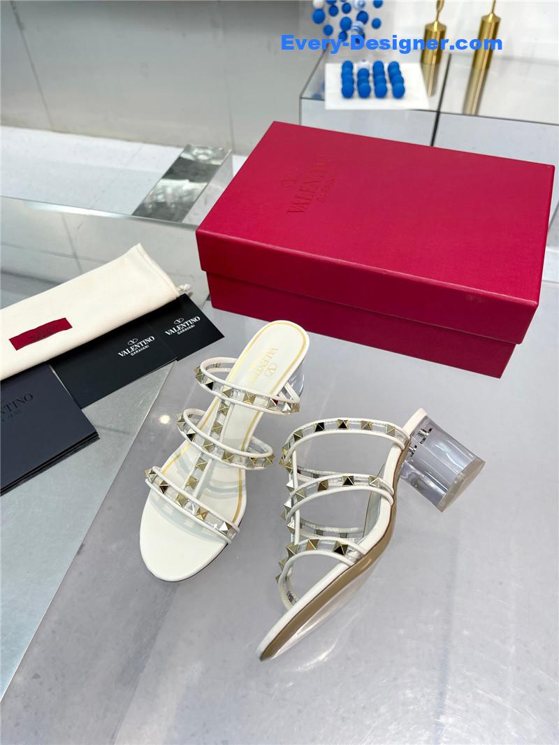 Va1e*ntin0 new transparent heel classic sandals