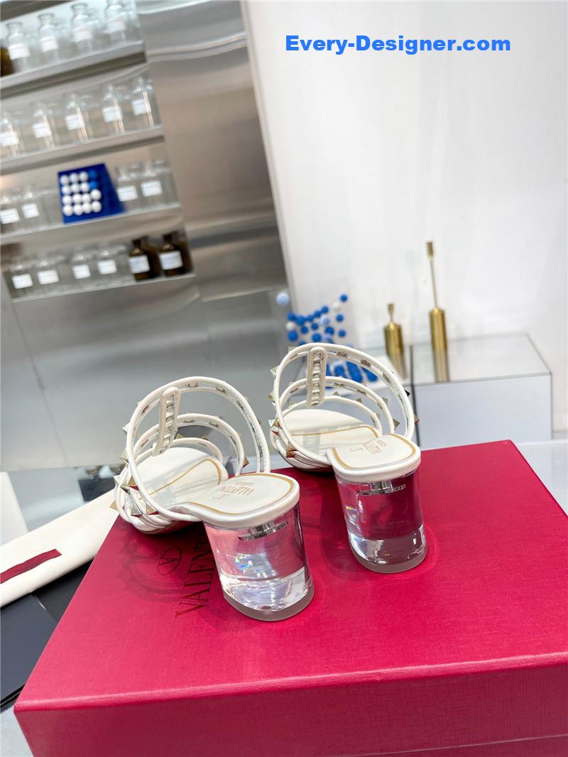 Va1e*ntin0 new transparent heel classic sandals