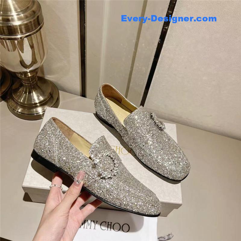 J1m*y Ch00 deanna low heel loafers