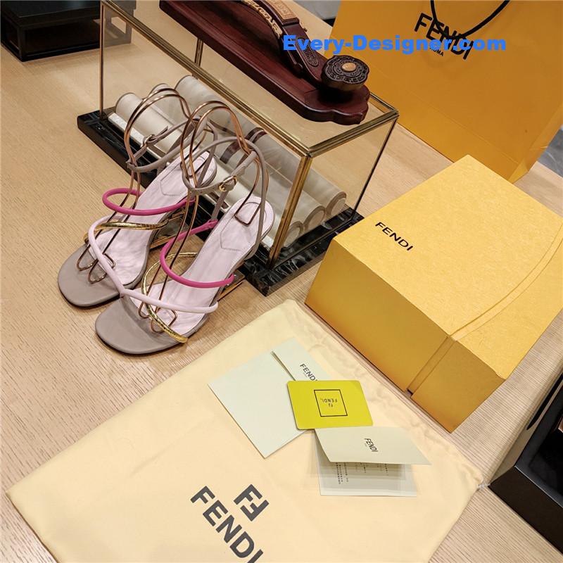 F**di patchwork strap first pumps