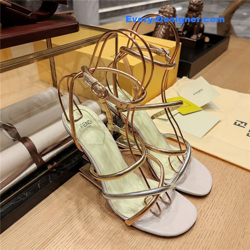 F**di patchwork strap first pumps