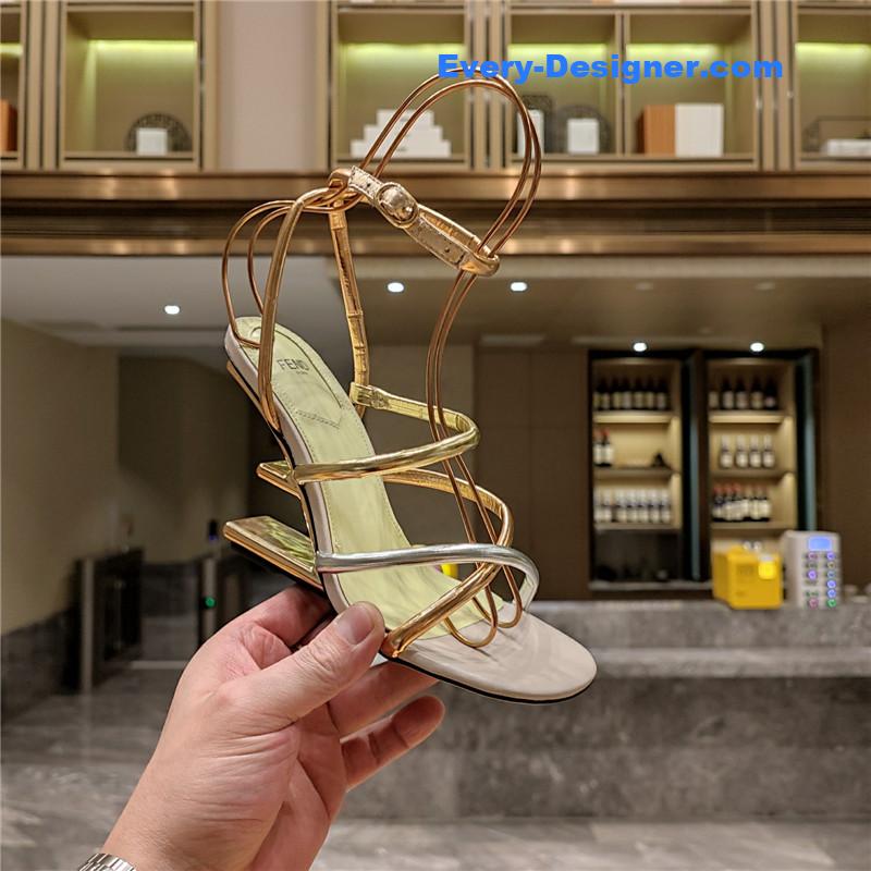 F**di patchwork strap first pumps