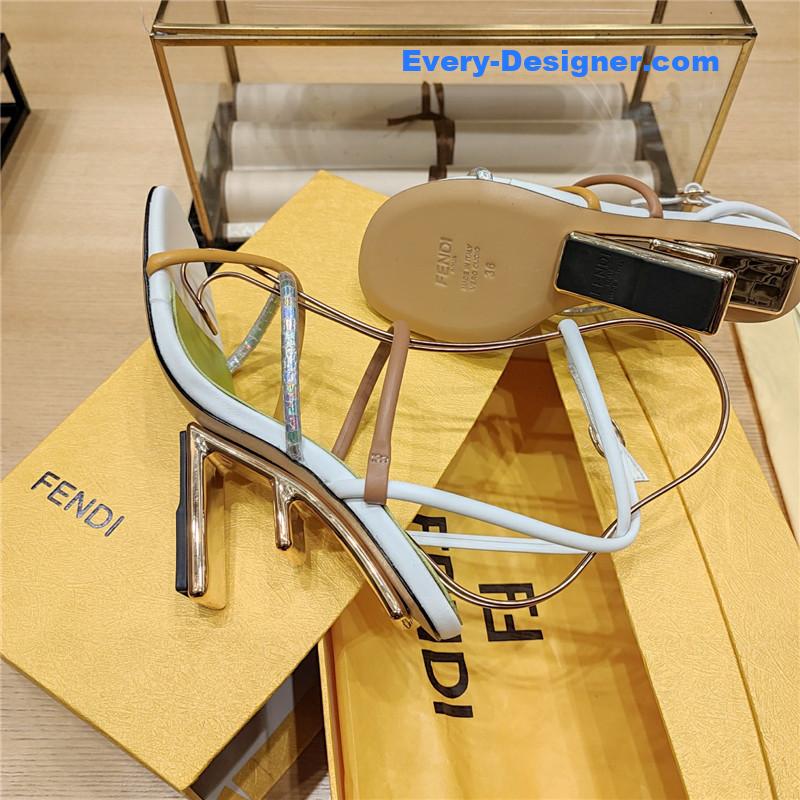 F**di patchwork strap first pumps