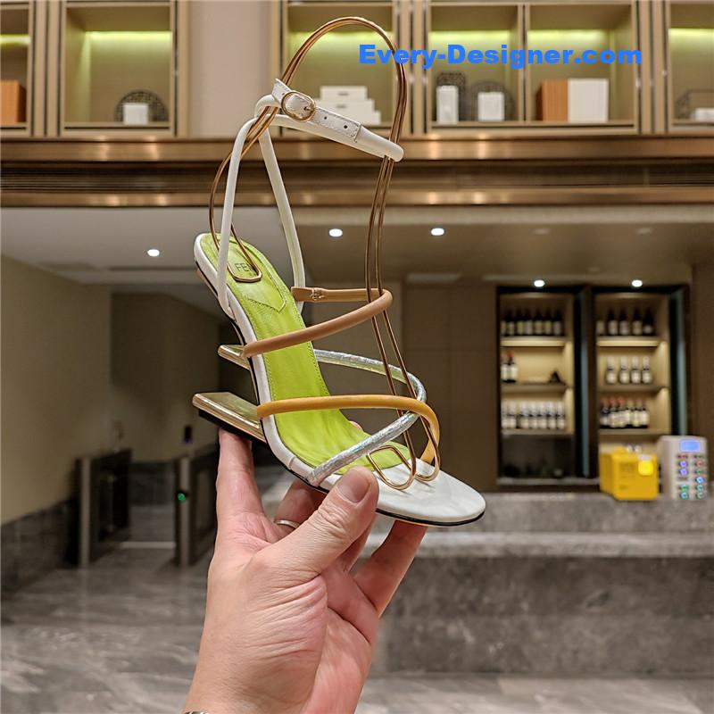 F**di patchwork strap first pumps