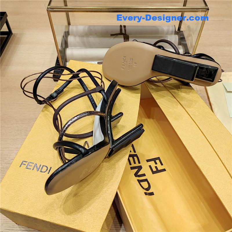 F**di patchwork strap first pumps