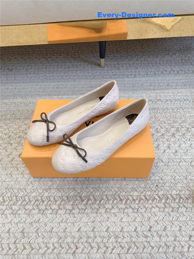 l0vis Vvtt0n lv nina flat bottom bowknot shoes