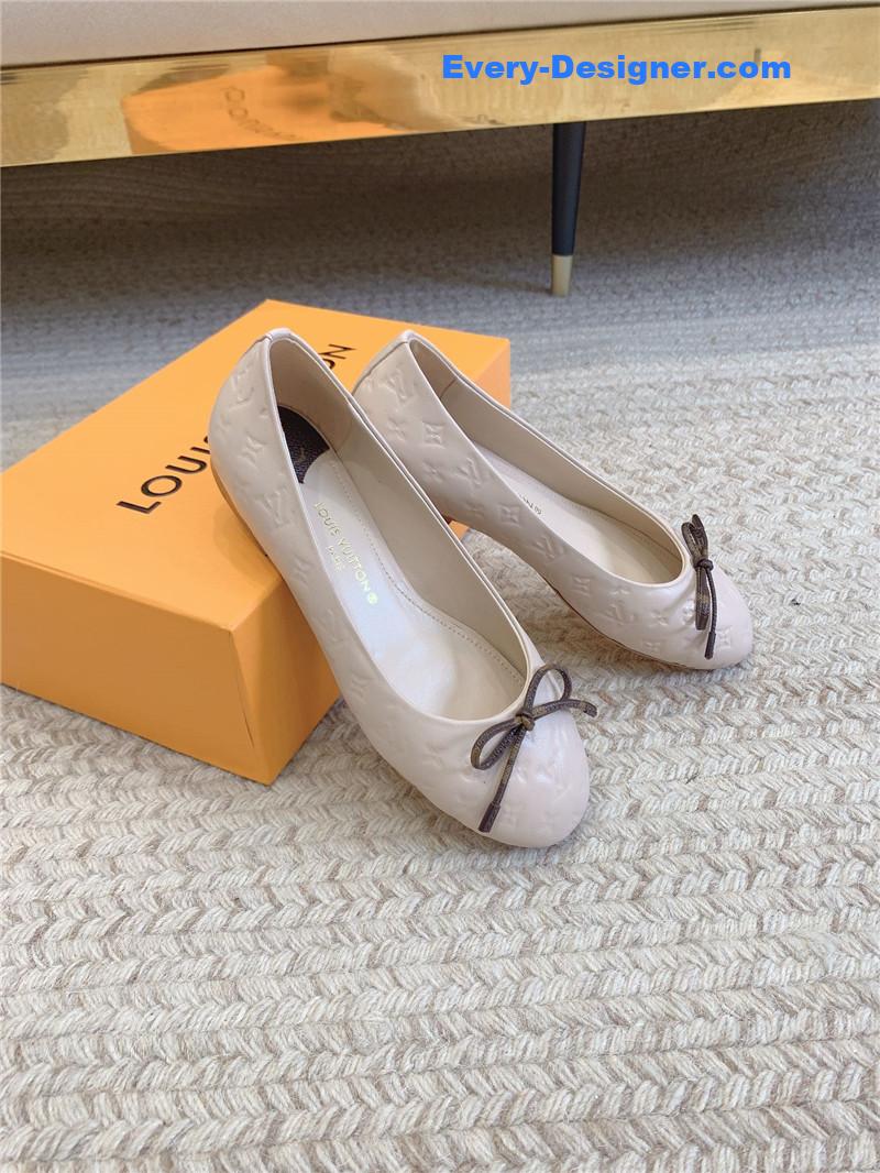 l0vis Vvtt0n lv nina flat bottom bowknot shoes