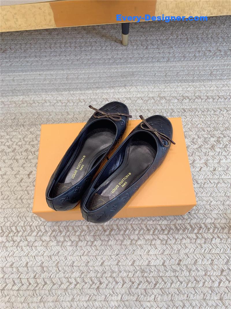 l0vis Vvtt0n lv nina flat bottom bowknot shoes