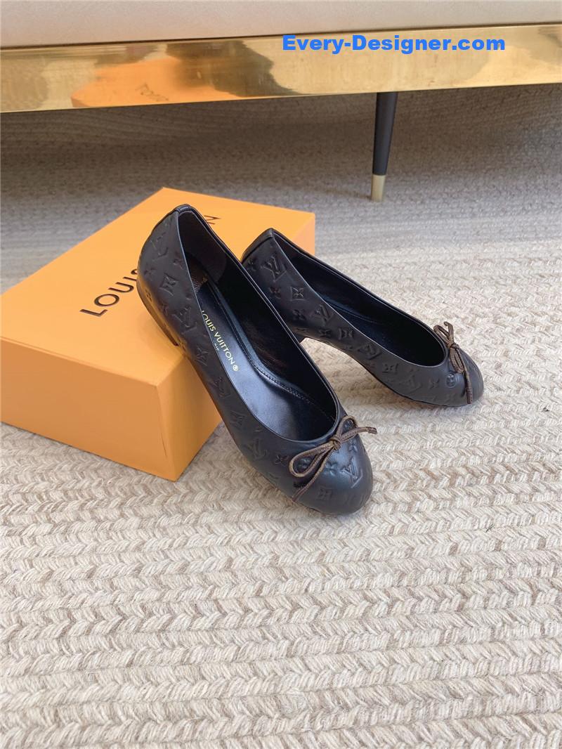 l0vis Vvtt0n lv nina flat bottom bowknot shoes