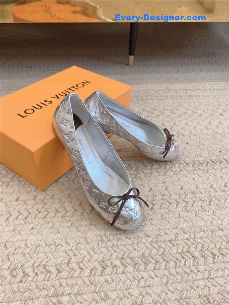 l0vis Vvtt0n lv nina flat bottom bowknot shoes