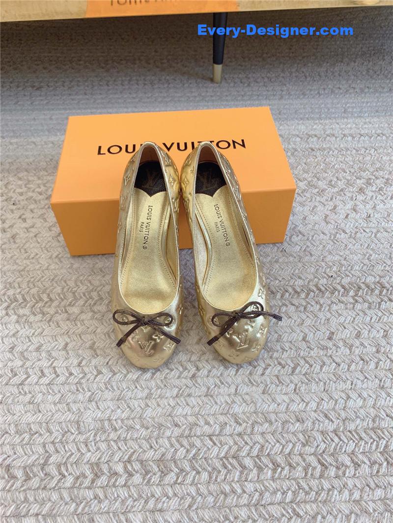 l0vis Vvtt0n lv nina flat bottom bowknot shoes