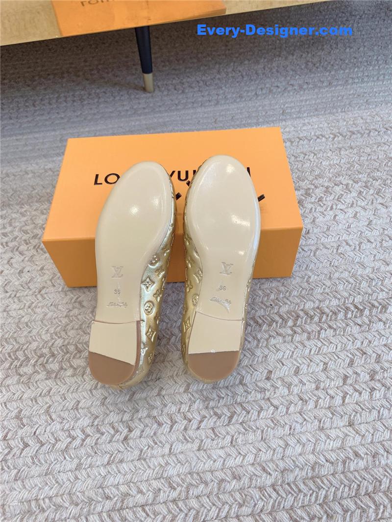 l0vis Vvtt0n lv nina flat bottom bowknot shoes