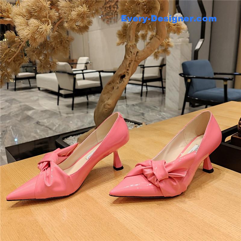 J1m*y Ch00 ruffled knot wrinkled sandals