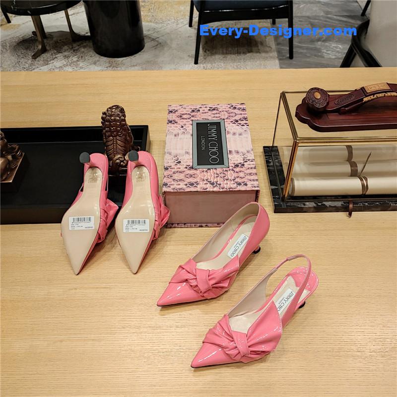 J1m*y Ch00 ruffled knot wrinkled sandals