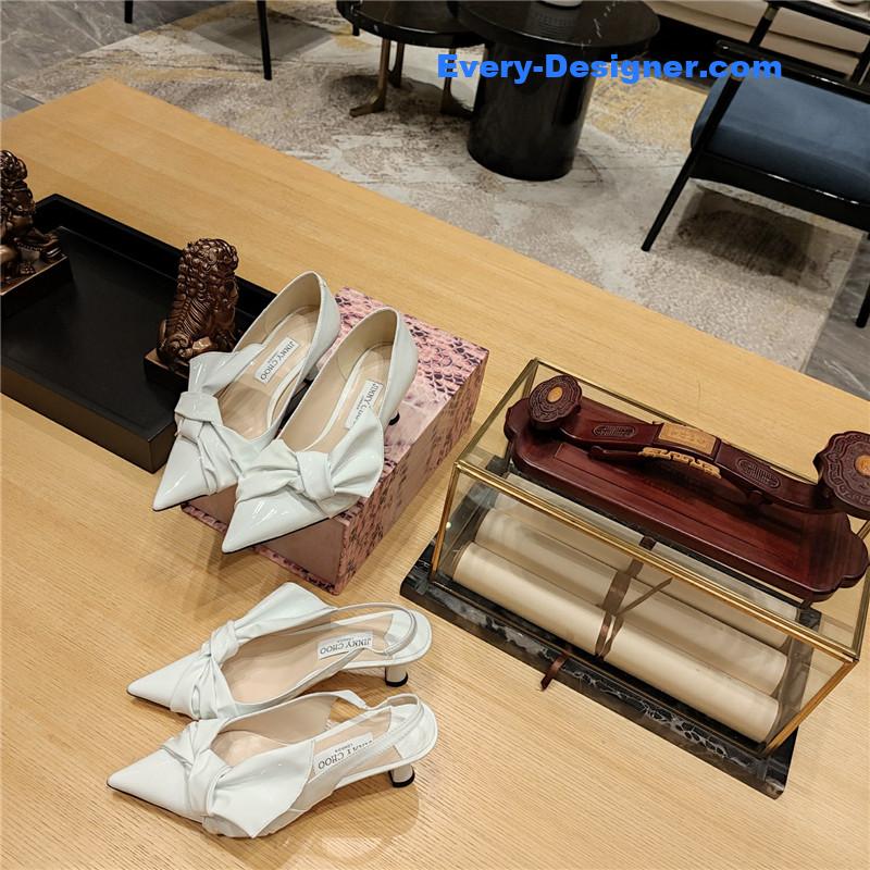 J1m*y Ch00 ruffled knot wrinkled sandals