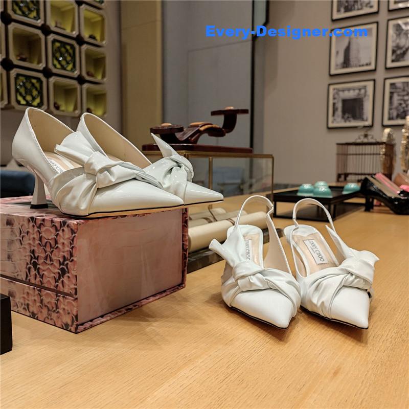 J1m*y Ch00 ruffled knot wrinkled sandals