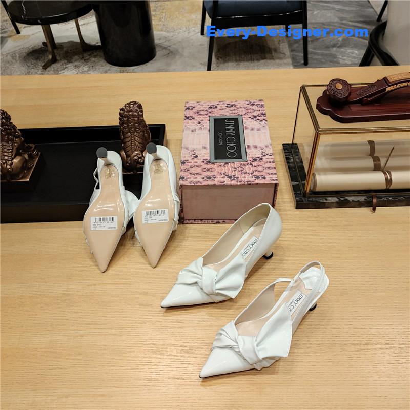 J1m*y Ch00 ruffled knot wrinkled sandals