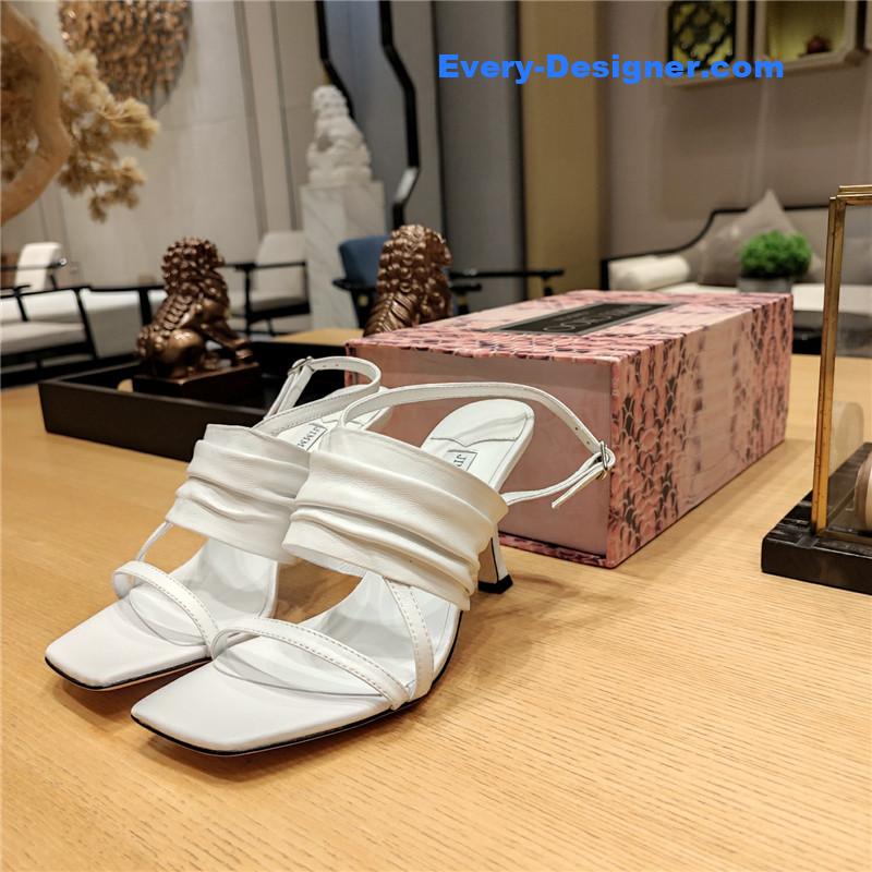 J1m*y Ch00 high heel square toe sandals