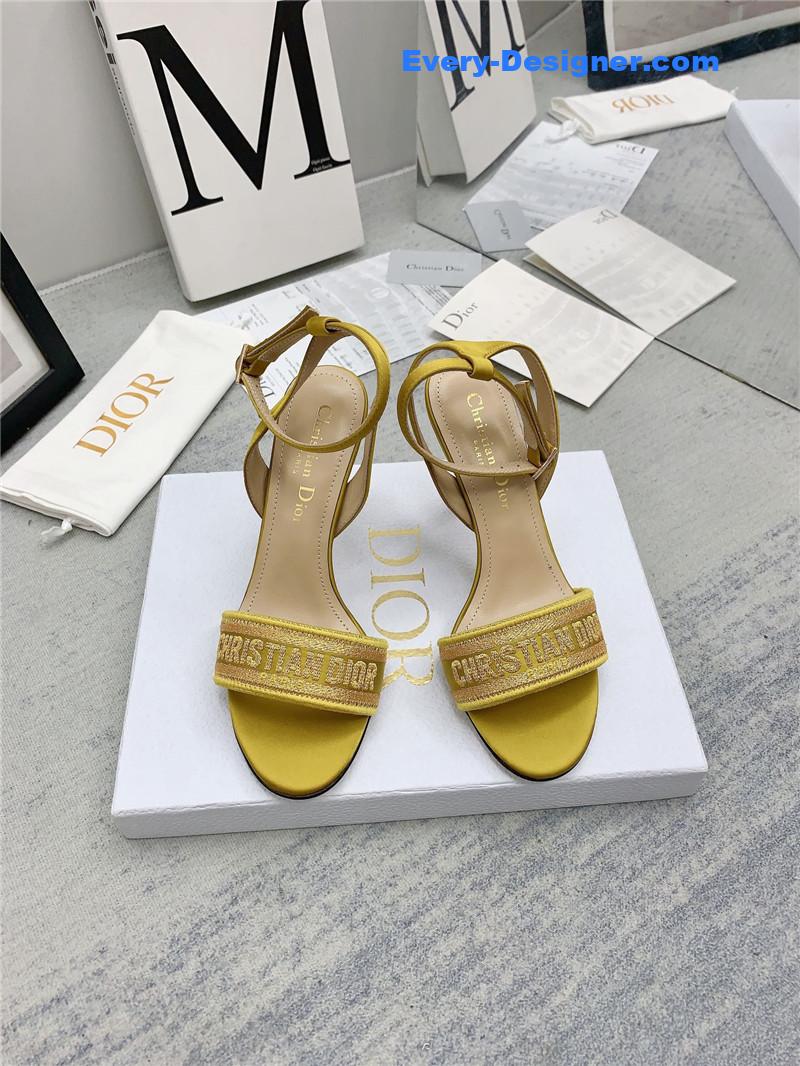 d10r fashion embroidered hot D1am0nd high-heeled sandals