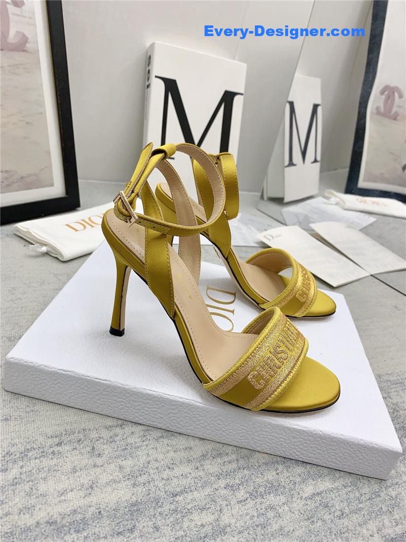 d10r fashion embroidered hot D1am0nd high-heeled sandals