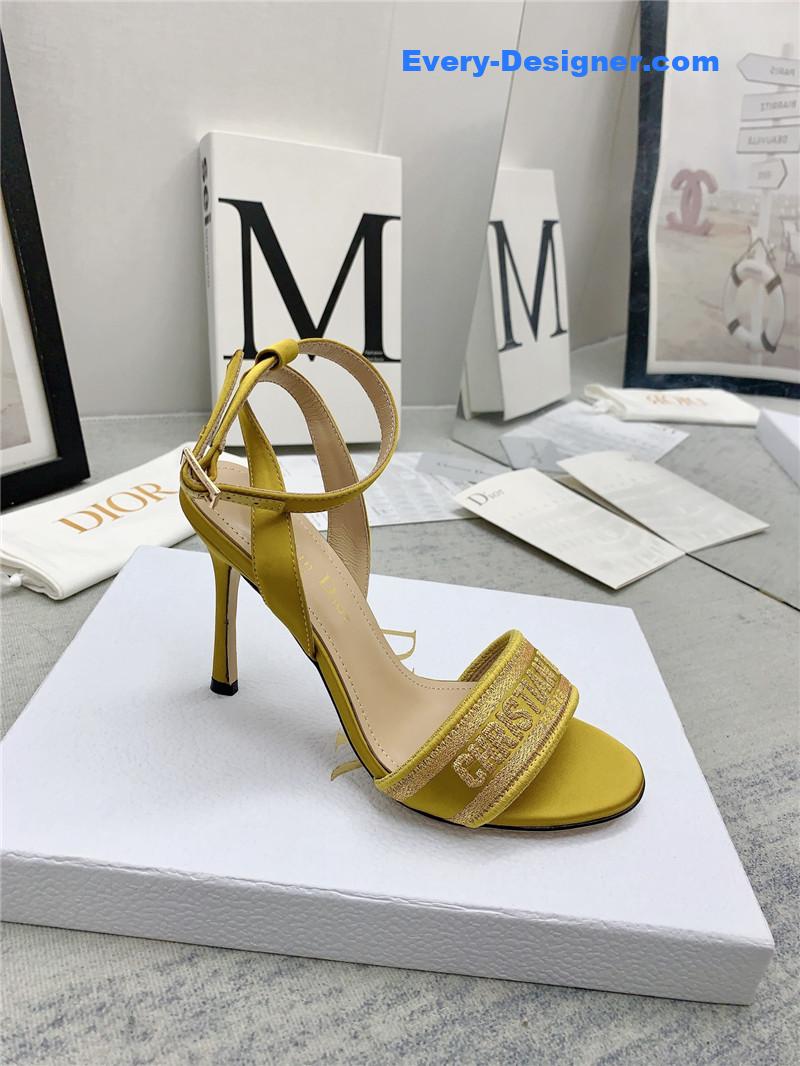 d10r fashion embroidered hot D1am0nd high-heeled sandals