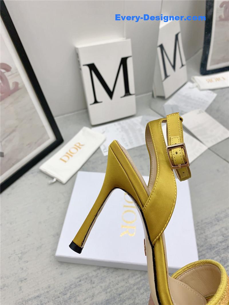 d10r fashion embroidered hot D1am0nd high-heeled sandals