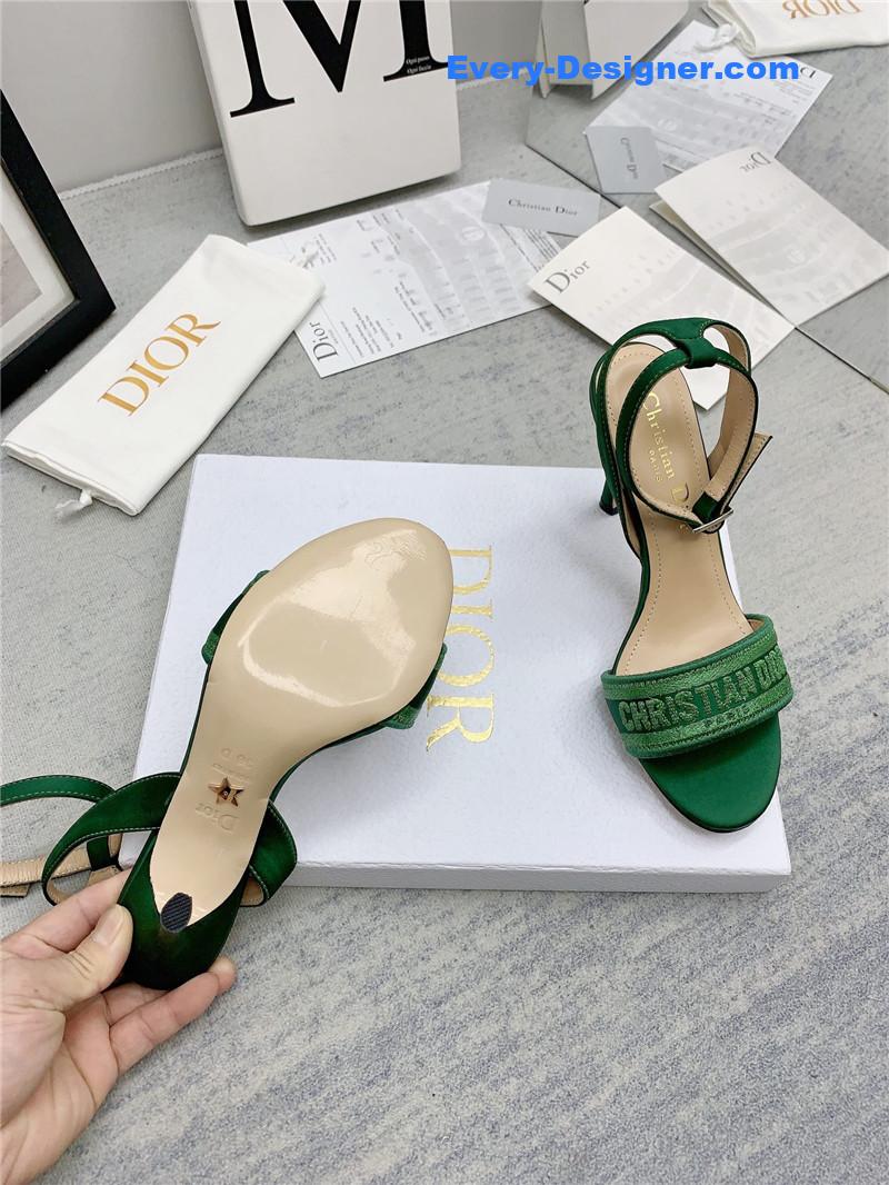 d10r fashion embroidered hot D1am0nd high-heeled sandals