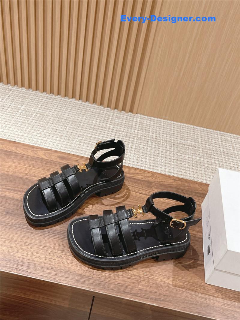 Ce1i*e arc de triomphe vintage roman platform sandals