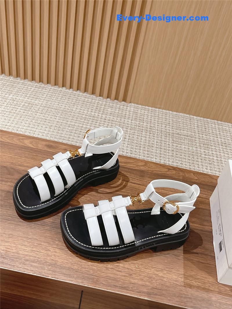 Ce1i*e arc de triomphe vintage roman platform sandals