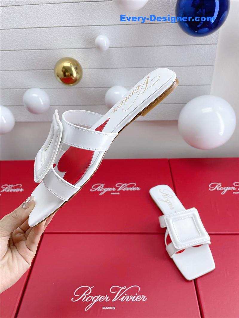 Roger vivier embroidered buckle mules