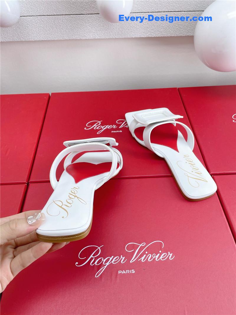 Roger vivier embroidered buckle mules