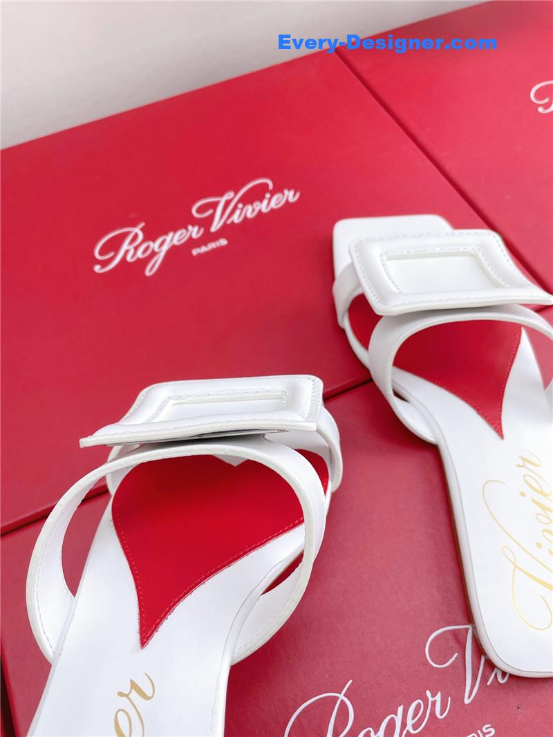 Roger vivier embroidered buckle mules