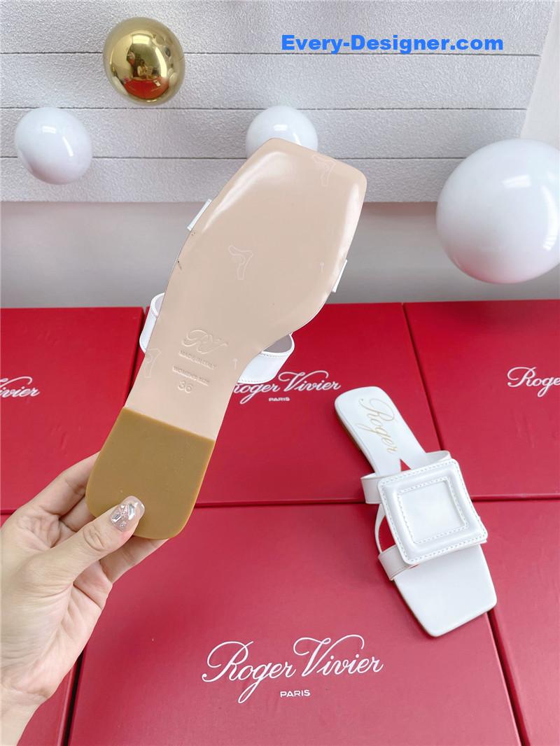 Roger vivier embroidered buckle mules