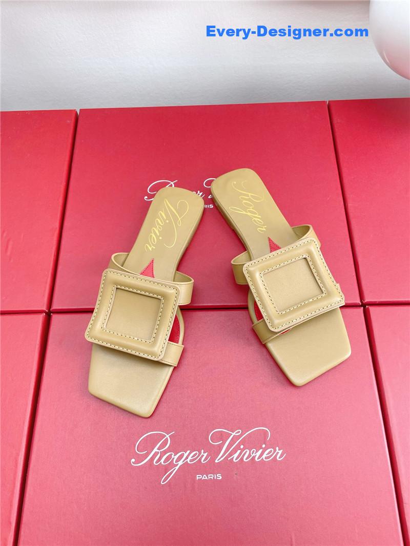 Roger vivier embroidered buckle mules